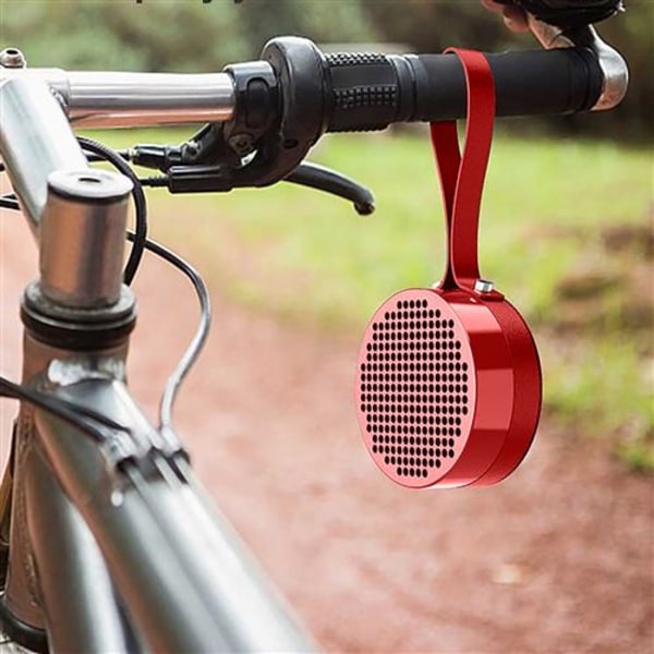 Bärbar Vattentät Bluetooth IPX7 Högtalare för Utomhusbruk - Röd