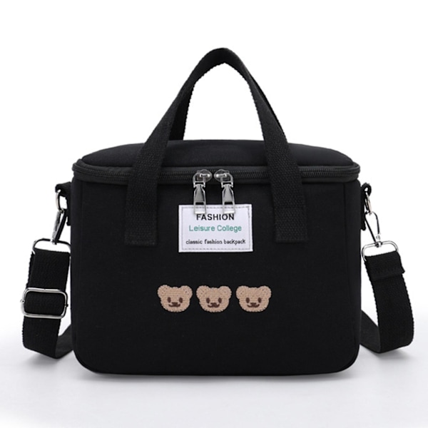 Embroidered bear insulation mummy bag multifunctional outing mom storage bag