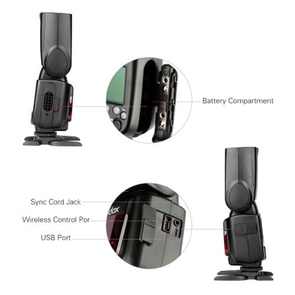 Godox Thinklite TT685F TTL-kamerablixt Speedlite GN60 2.4G Sa