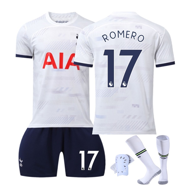 2023-24 Tottenham Hotspur Hjemmebane Nr. 7 Son Heung-min 9 Richarlison 17 Romero 21 Dejan 10 Kane Fodboldtrøje New 24 Tottenham home number 9 24 yards