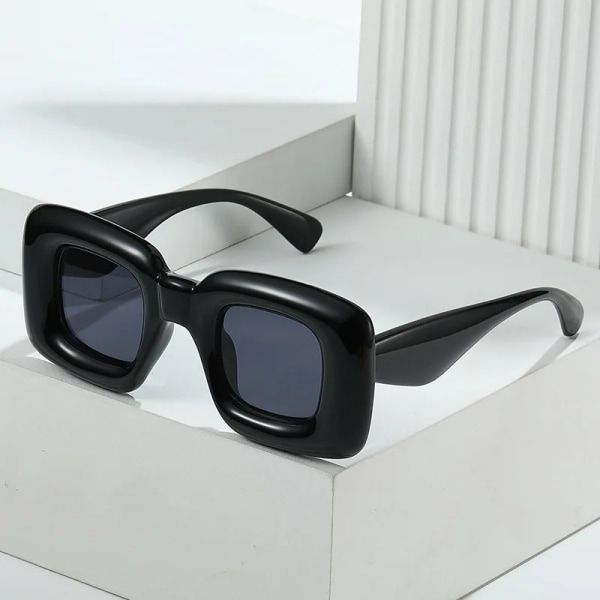 FF849 Unisex Fashion Vintage Tykke Kvadrat Solbriller Trendy Retro Oppustede Stel Rektangel Solbriller mix(pls remark) Retro Sunglasses
