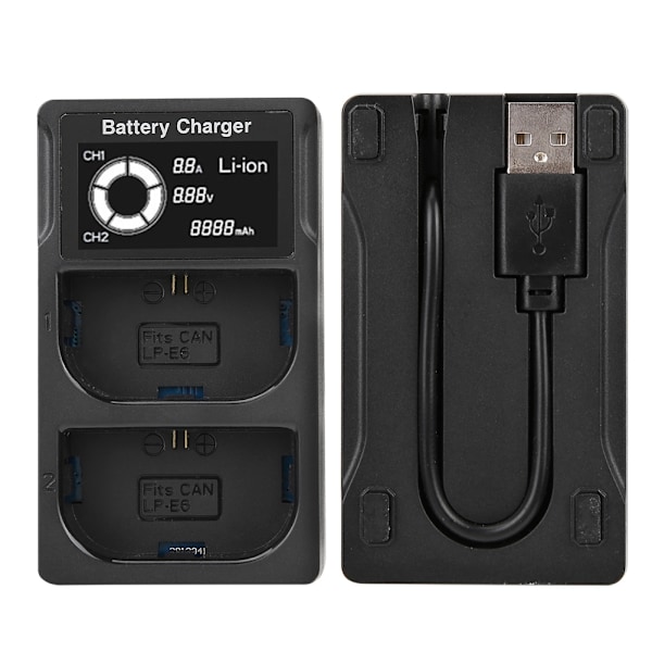 EN-EL14 LCD-näyttö USB-kaksikanavainen kamerakakun lataus Nikon D5300 D5200 D5100 D3100 -malleille