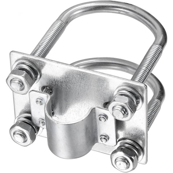 Antennemastklemmebeslag med U-bolte Anti-Rust Klemmepanel Rør Montering Hardware til Udendørs LoRa Antenne Helium Miner Antenne WiFi Antenne, 4G L Silver