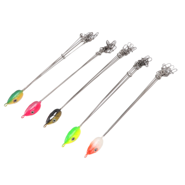 5 stk fiskerigger dekker 18 cm stål 5 armer fiskeparaply agn for fiskeutstyrstilbehør