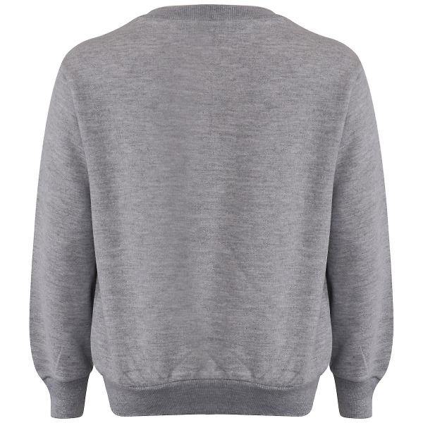 Barn Unisex Sweatshirt Set för enkel träningsdräkt Grå 11-12 år