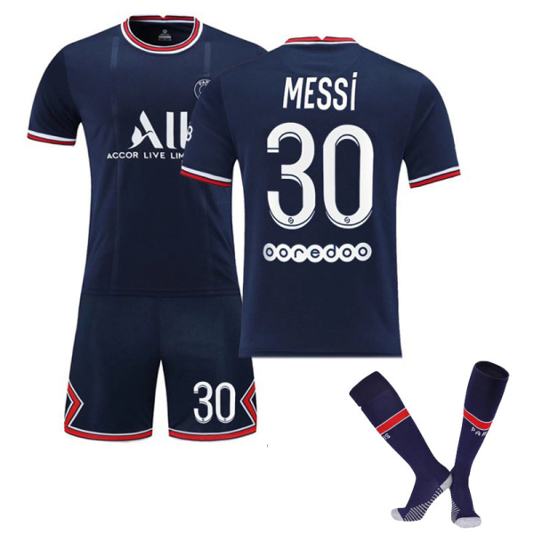 21-22 Paris hjemmebanetrøje klassisk nr. 30 stjerne nr. 10 Neymar nr. 7 Mbappe fodbolduniformssæt Paris home 30,advertising and socks S#