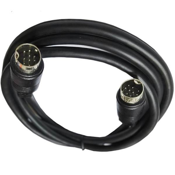 Mini Din 9-polet han til 9-polet han o Input kabel 1m 2m 3m Kompat - Perfet Sort Black 3M