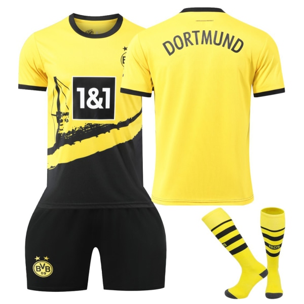 Dortmund 23-24 hemmatröja nr 11 Reus fotbollströja 9 Allais 22 Bellingham barn tröja set Size 9 with socks XXL