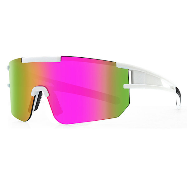 Polarisoidut urheilulasit UV400-suojalla pyöräilyyn Bright White