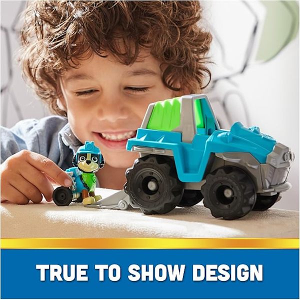 Auton hahmo Rex - Auto 15cm Paw Patrol keräilyhahmo - Paw Patrol lelu - Kierrätetty muovi lelu - Lasten auto - Lelua lapsille 3 vuotta ja sitä vanhemmille