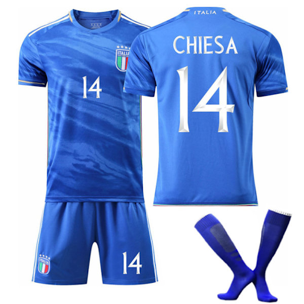 2324 Europamesterskab Italien hjemmebane6Villatti1Donaruma18Barela14#trøje 16 16 NO.14 with socks