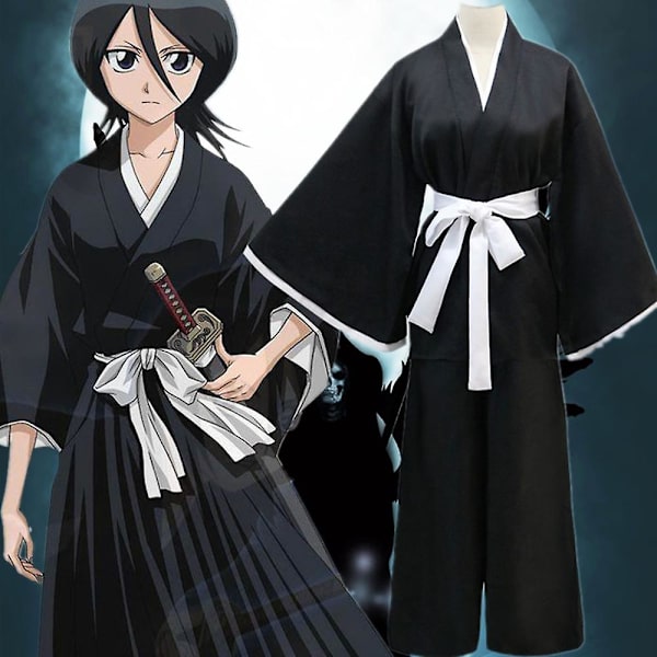 Japansk kjolefotografering Cosplay kostume Bleach Kurosaki Ichigo Anime japansk kimono julefrokost M