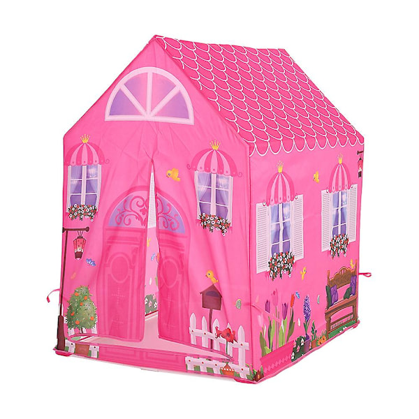 Girls Play Tent Pink Princess Castle Pop Up Tent Indoor Outdoor Games[C]