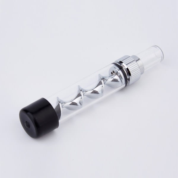 V12mini Twisty Glass Blunt Torrört Pipe Glastillbehör Silver CDQ