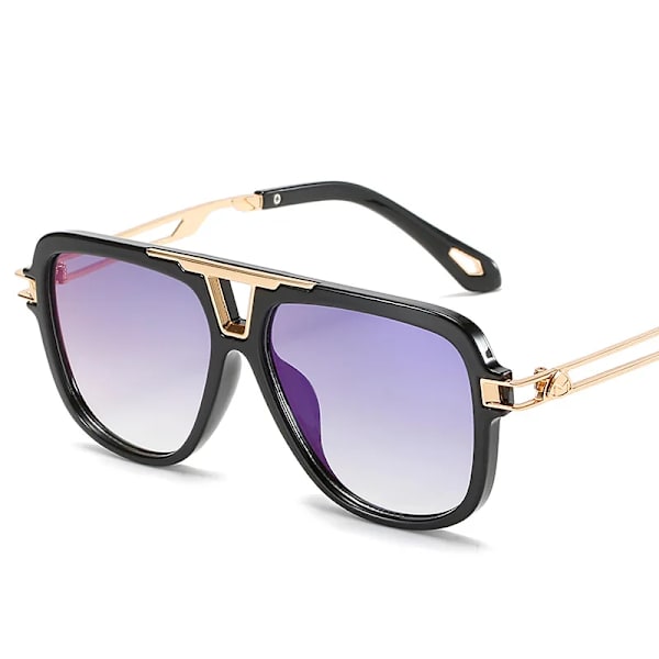 Metall fyrkantiga bågar solglasögon män och kvinnor Padda solglasögon UV-skyddsglasögon gatufotografering trend solglasögon C4 fashion