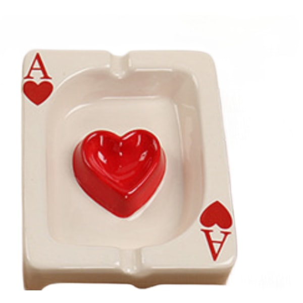 European Poker Ashtray Creative Porcelain Ashtray Fashion