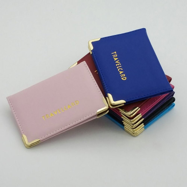 Cover Case Bus Pass Rail Card holder - høj kvalitet ROSE RED