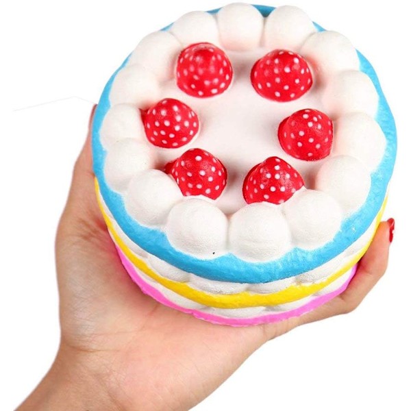 4,33\" Squishies Jumbo Långsamt Stigande Kawaii Färgglada Squishies Jordgubbstårta Doftande 1 St