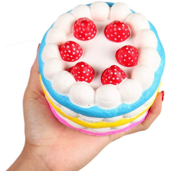 4,33 tuuman Squishies Jumbo Hidasnousteinen Kawaii Värikäs Squishies Mansikka Kakku Tuoksuva 1 kpl
