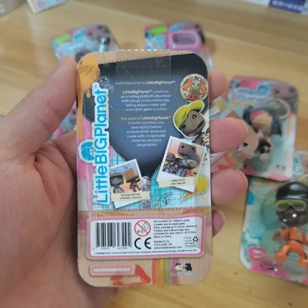 Söt LittleBigPlanet Sackboy Anime Game Figur Little Big Planet Robot Nyckelring Kawaii Actionfigur Modeller Leksaker