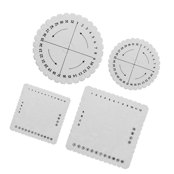 1/2 4X Rundt Firkant Kumihimo Skive Firkant Flettet Snor 1 Set