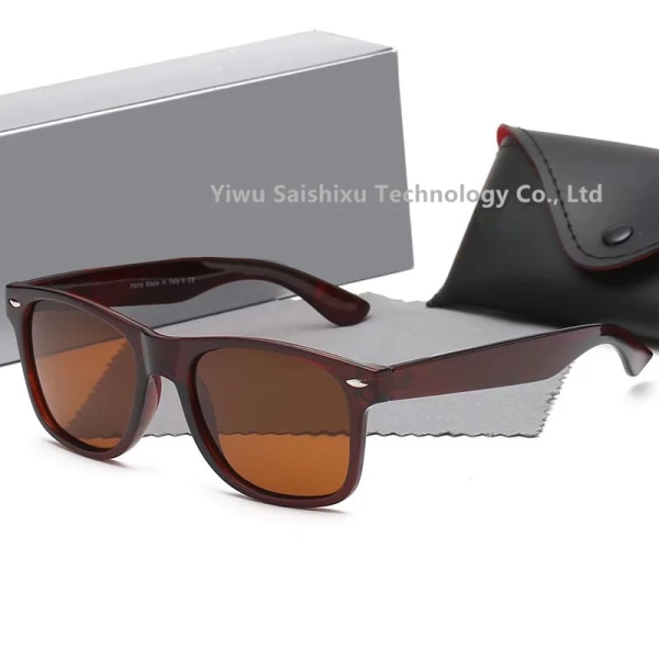 Fashion 4165 Designer Solbriller Lunette Homme Engros Sort Nuancer Solbriller Mænd Unisex Mærke Luksus Solbriller Med Logo 2140 Brown Tea 2140/4165 with Logo