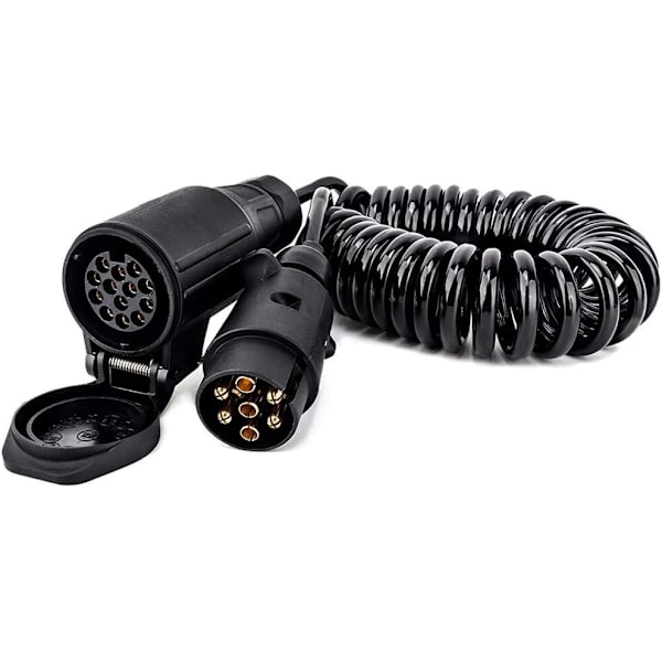 Vårkabeladapter - 12V/Tilhengerkontakt - 1-Kompakt: Universell Passform - 7 til 13 Pins/Biltilbehør