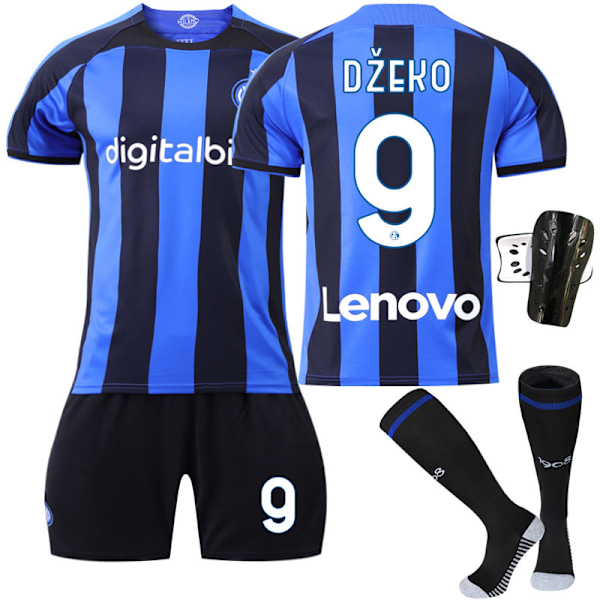 22-23 Inter Milan kotipaita No. 90 Lukaku No. 10 Lautaro No. 9 Dzeko jalkapalloasu aikuisille Inter Milan home game #XS