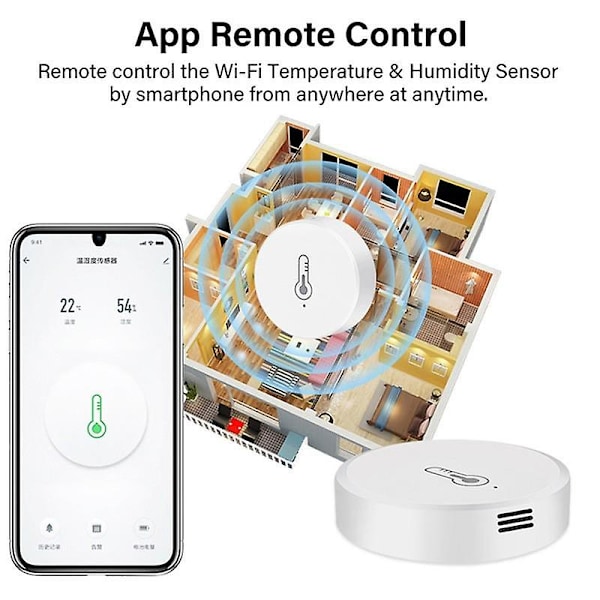 Zigbee Langaton Lämpötila- ja Kosteussensori Sisätilojen Termometri ja Hygrometri Etävalvonta