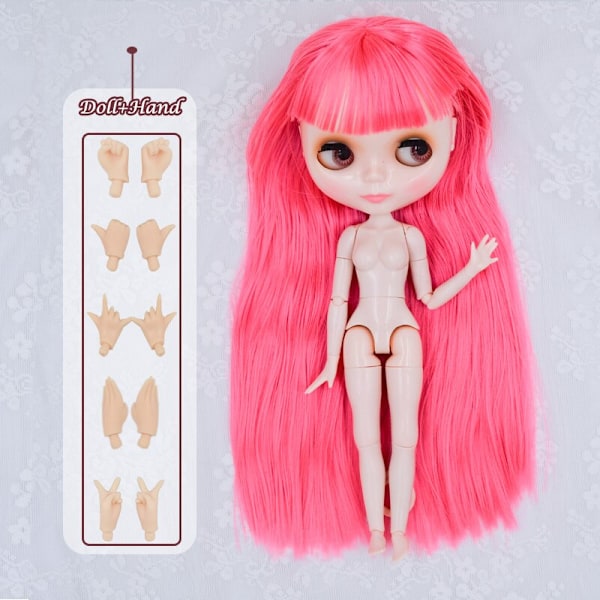 Neo Blyth Doll Anpassad NBL Glansig Ansikte, 1/6 OB24 BJD Blyth Doll Anpassad Blyth Dockor för Flickor, Present för Samling NBL09 HNBL02