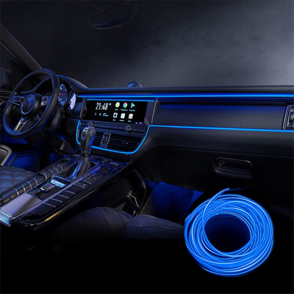 Auton sisävalot, 5m auton LED-valonauha, 5v auton LED-sisävalonauha, sopii kaikkiin automalleihin tunnelmavalaistus (sininen)