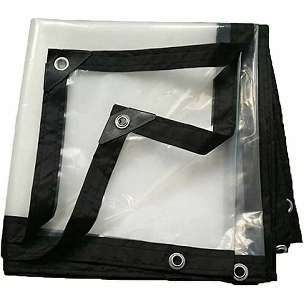 Transparent presenning 2x2 meter, extra kraftig presenning, transparent presenning för växthus (FQ)