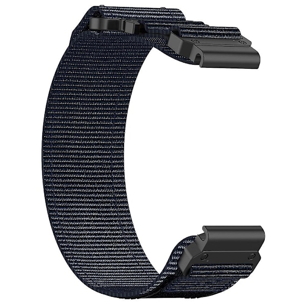 Nylonarmband med självhäftande remsa för Garmin Fenix 7X/7X Pro/Instinct 2X/QuickFit 26mm - Blå Blue Garmin Fenix 7X