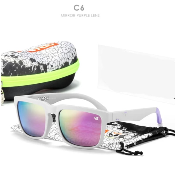 2024 Uusi saapuminen ulkoilulajit sävyt Vintage heijastava TAC-linssi miehet Spy Polarized aurinkolasit S174 C3 Square