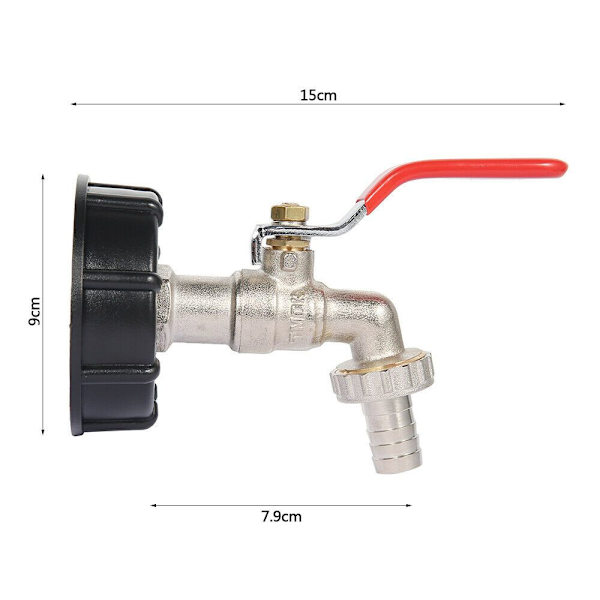 Adapter för IBC-tanklock med mässingslock Plastic