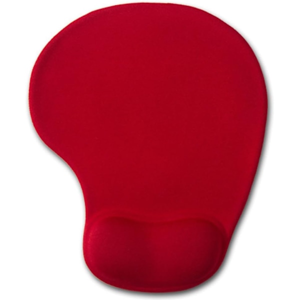 Kontormusmatte med Gel-Håndleddstøtte - Ergonomisk Gaming-Skrivebordsmusmatte Håndleddstøtte - Design Gamepad Matte Gummibase for Bærbar Datamaskin (06Red) 06Red