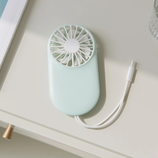 Høj kvalitet bærbar lille usb mini bærbar ventilator genopladelig Green USB