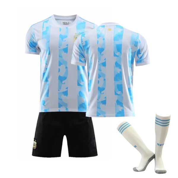 Ny Argentina-drakt 20-21 nr. 10 Messi hjemme og borte Neymar voksen og barns spilluniform Home socks without number XL