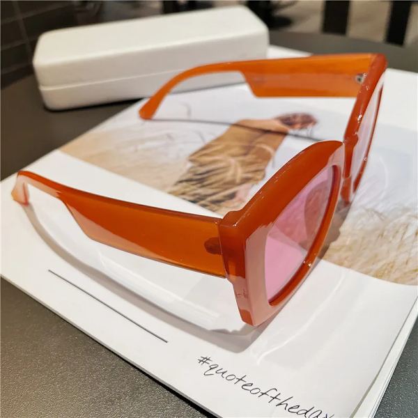 Mukautettu logo karkkiväri violetti punainen sävyt muoti ylisuuret pyöreät aurinkolasit naiset 2024 C6 Oversized Sunglasses