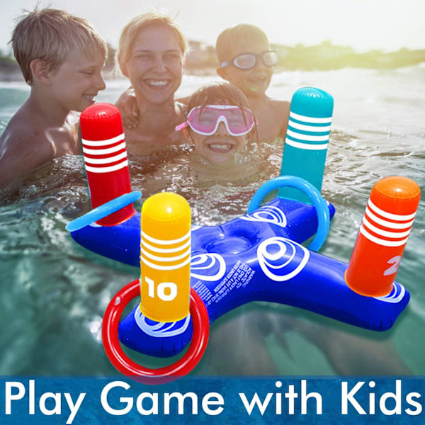 Oppustelig pool ringkast poolspil til udendørs multiplayer vandspil Pie