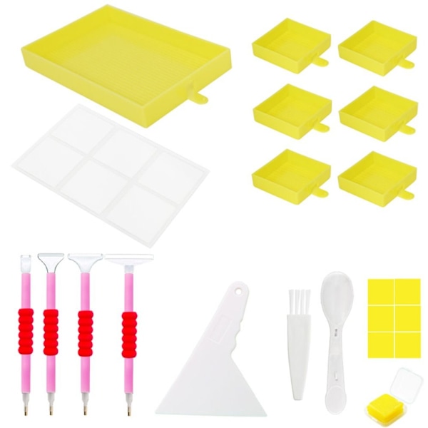 Diamantmaleri Kit Diamantmaleri GUL SET 2 gul yellow set 2-set 2