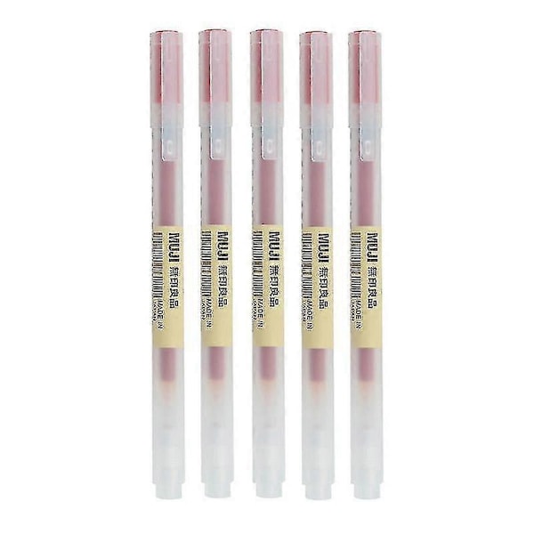 5 st/set Kawaii Mujis Gelpenna Svart/röd/blå 0.38mm 0.5mm Bläck Japan Färgad Penna Kontor Skola Kulspetspenna Pappershandel - MXBC 0.5mm 0.5mm Red-5 Pcs