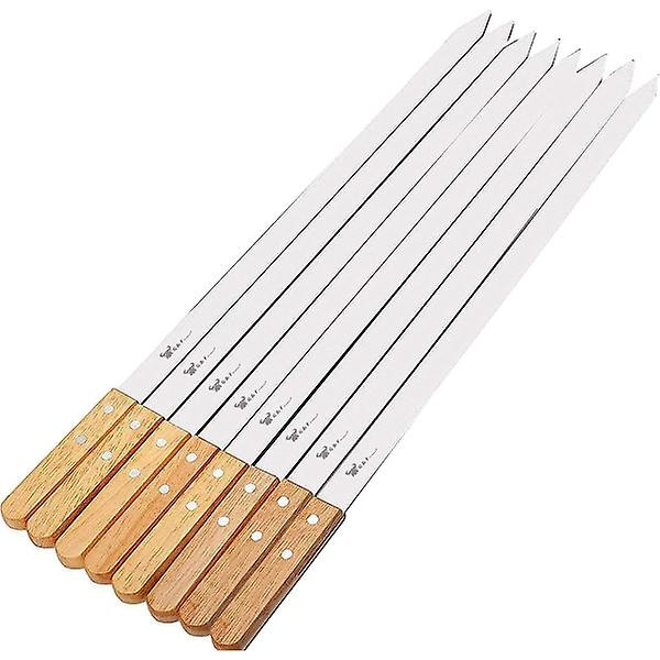 15,75\" lange 5/8\" brede 2mm tynde grillspyd i rustfrit stål 8 stk., sølv