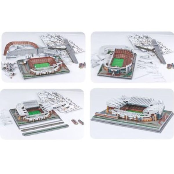 Old Trafford Stadion Modell Puslespill 3D Fotball