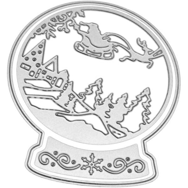 Stempel til kortfremstilling Metal Jule Stempel DIY Scrapbooking Prægningsskabeloner Runde Juledekorationer Juledekoration