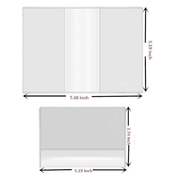 5-pack passfodral, genomskinliga passfodral i plast, för pass i standardstorlek, RFID-ID-kortsfodral