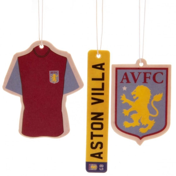 Aston Villa FC Luftfräschare (3-pack) 6,5 cm x 5 cm Röd/Gul/Svart Red/Yellow/Black 6.5cm x 5cm