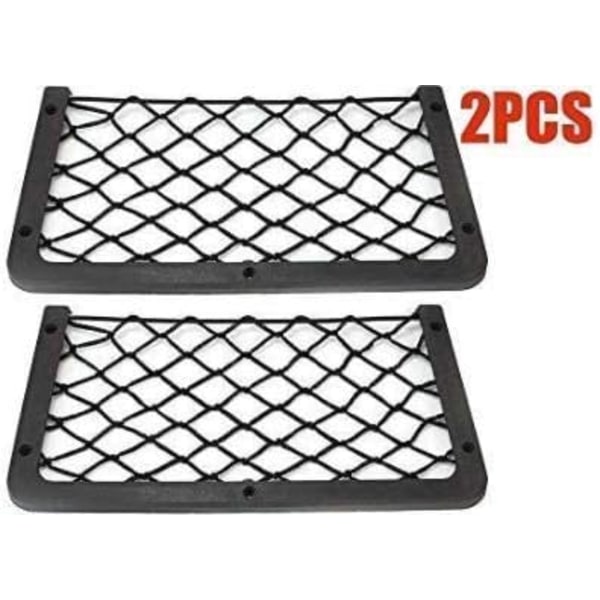 Car Storage Net Bag with Plastic Frame, 35*18cm Elastic Nylon Car Net Pocket, Back Seat Smartphone Holder Organizer for V - W T5 T6