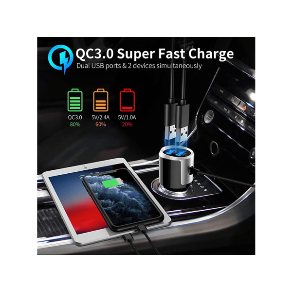 Trådlös FM-sändare för bil - Bluetooth adapter med laddare