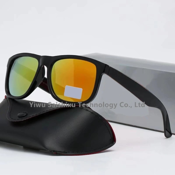 Mode 4165 Designer solglasögon Lunette Homme grossist svarta solglasögon glasögon herr unisex märke lyx solglasögon med logotyp 4165 Red Mirror 2140/4165 with Logo
